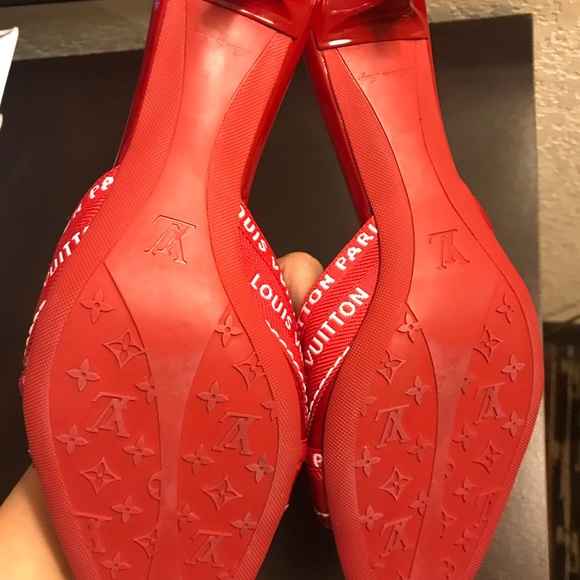 💯 Authentic Louis Vuitton red kitten heels - Picture 2 of 7